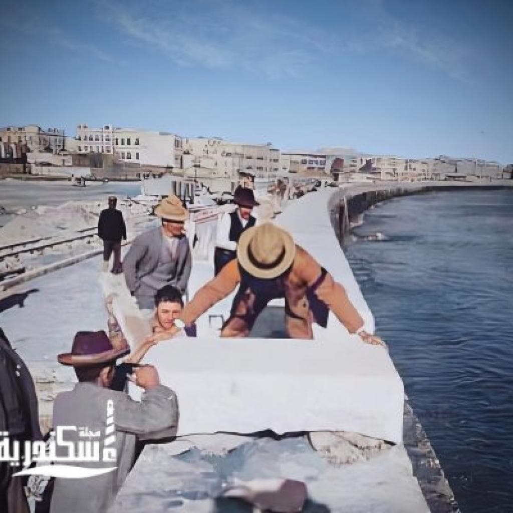 أثناء بناء الكورنيش القديم سنة ١٩٠٥م