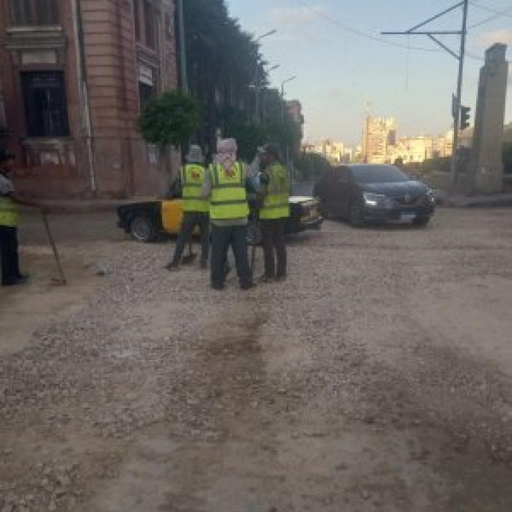 محافظة الإسكندرية تتدخل فورًا لإنقاذ كوبري الجامعة من هبوط أرضي مفاجئ