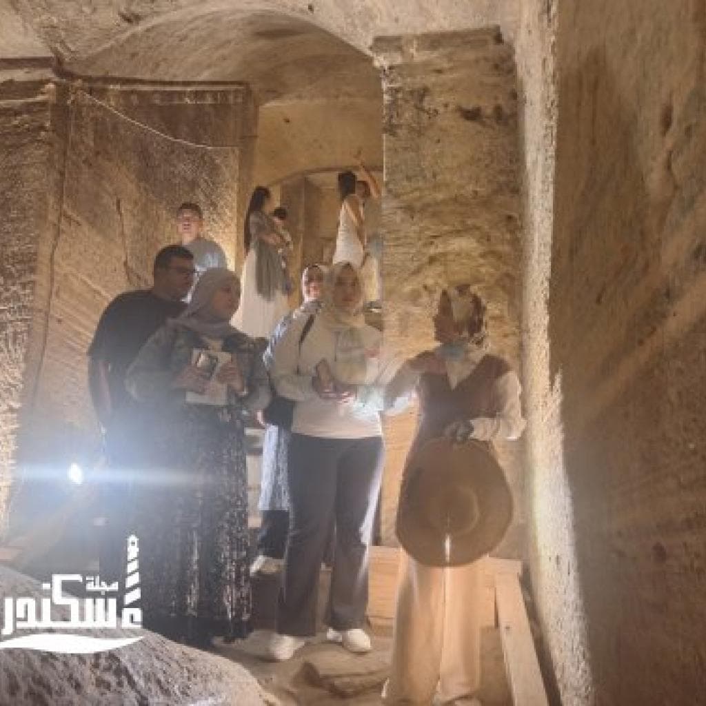 جولة أثرية جديدة تجمع الشباب بين كوم الشقافة وعمود السواري والأنفوشي وقلعة قايتباي