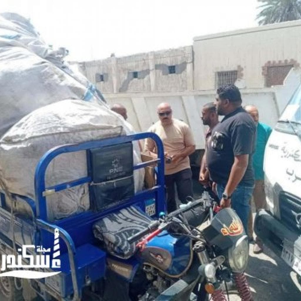 حملة موسعة لحي غرب الإسكندرية لإزالة الإشغالات وفرض الانضباط بمحور المحمودية وشارع المكس