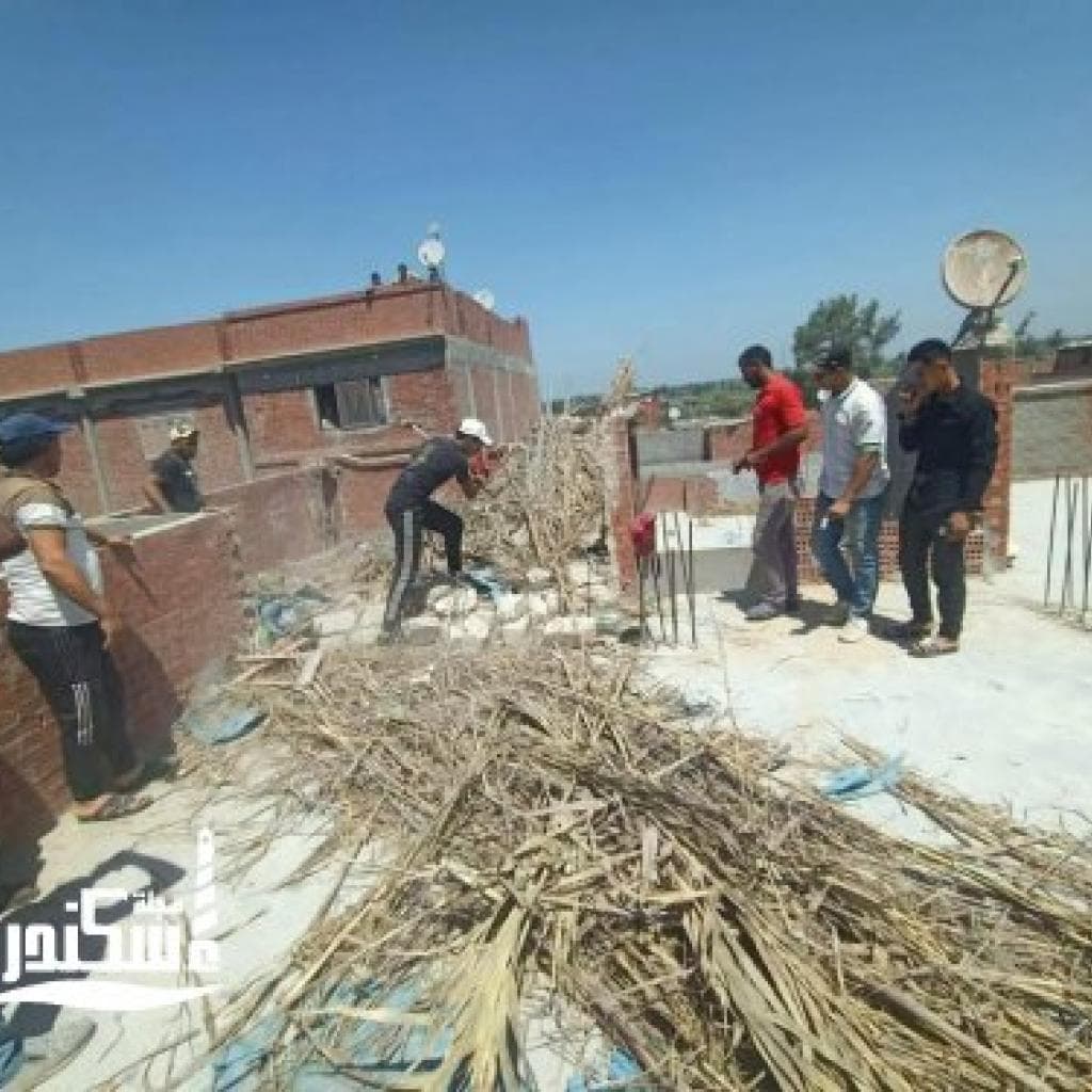 مواصلة حملات إزالة أعمال البناء المخالف بنطاق حي العامرية أول