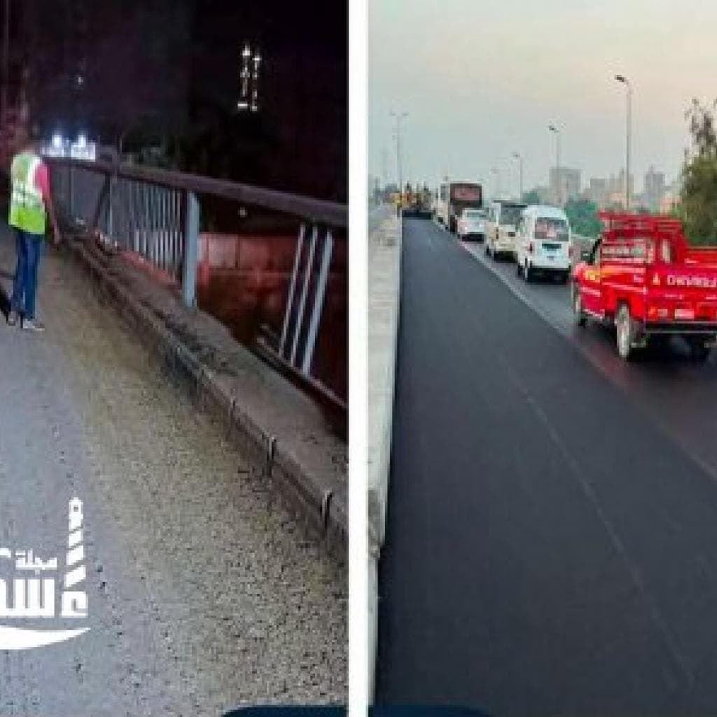 رصف كوبري أبيس بحي شرق الإسكندرية لرفع الكفاءة المرورية
